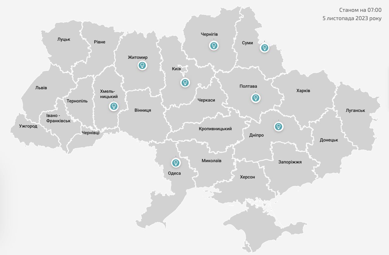 Негода в Україні знеструмила сотні населених пунктів
