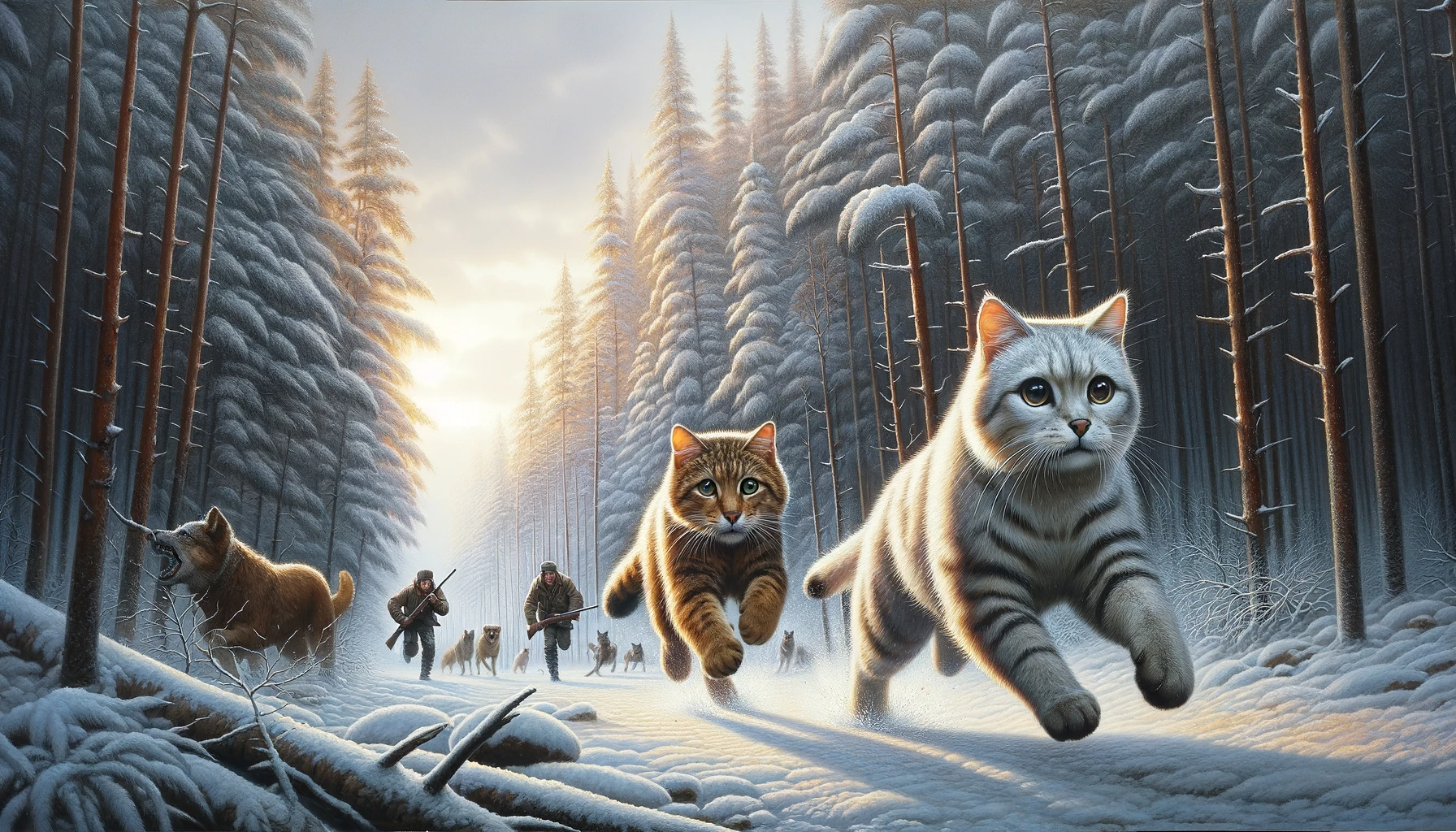 На Львовщине охотники будут отстреливать собак и кошек вне лесных массивов Изображение сгенерировано искусственным интеллектом