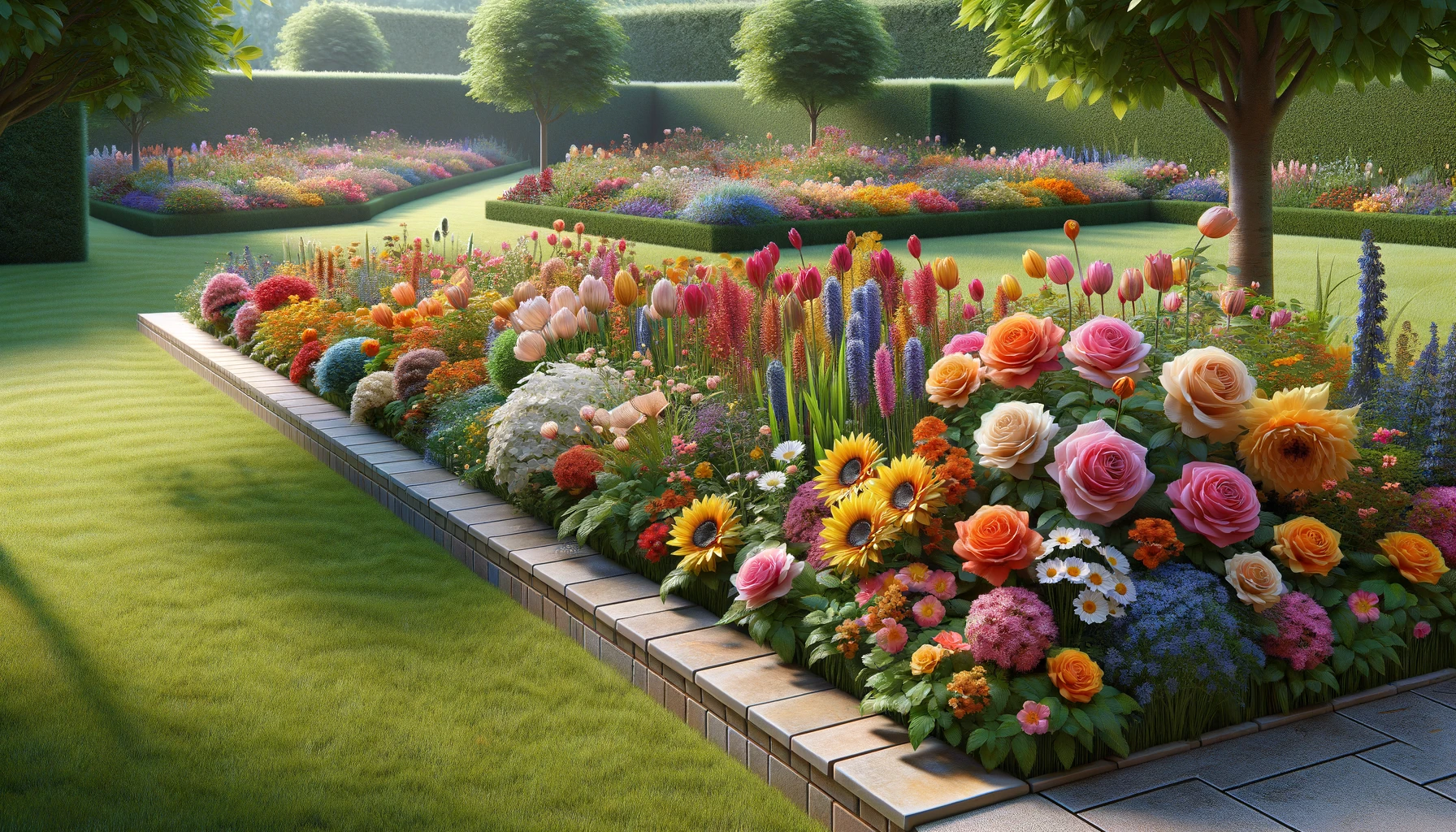 Красивые клумбы из многолетних цветов: 84 фото, готовые схемы | уральские-газоны.рф