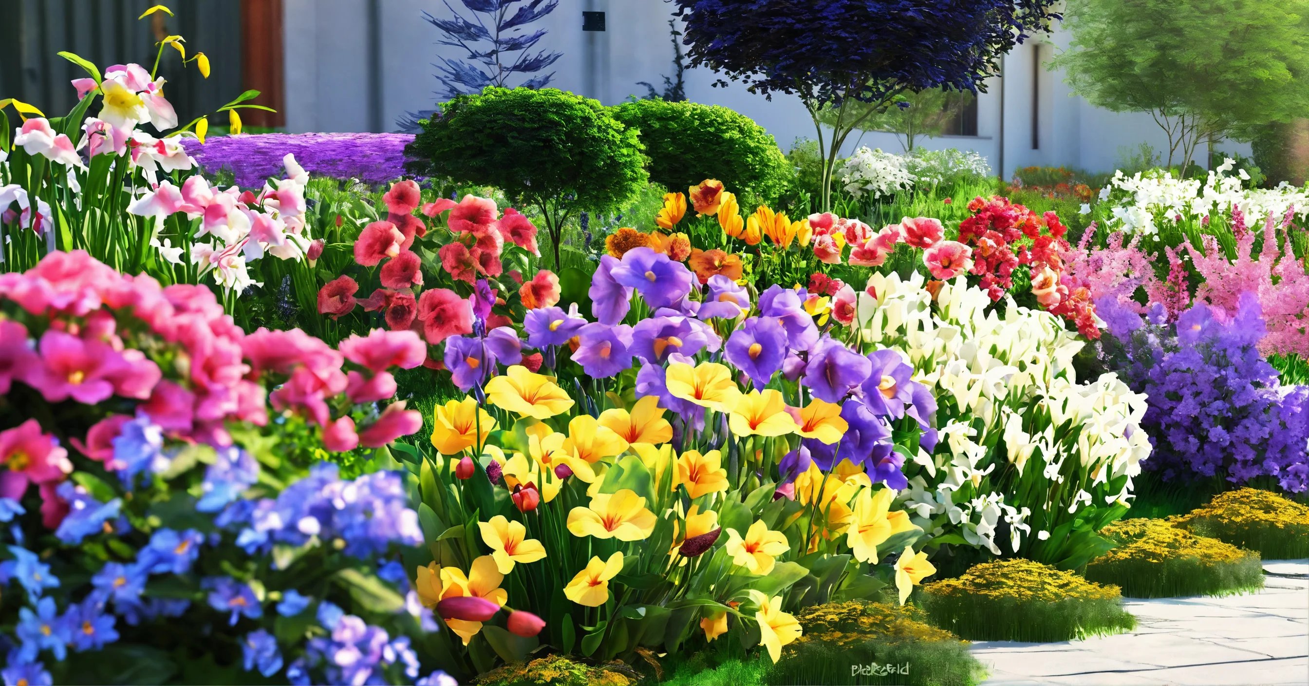 8 основных видов цветников (ФОТО) Изображение сгенерированное ИИ