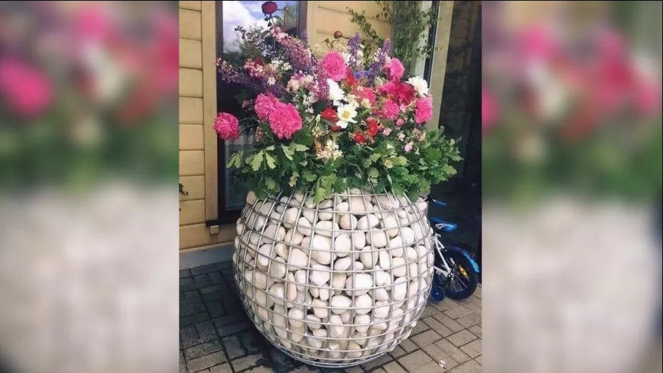 Креативные вазоны из габионов — что следует учитывать (ФОТО) Фото: Телеграмм-канал «Дача. Сад и огород»