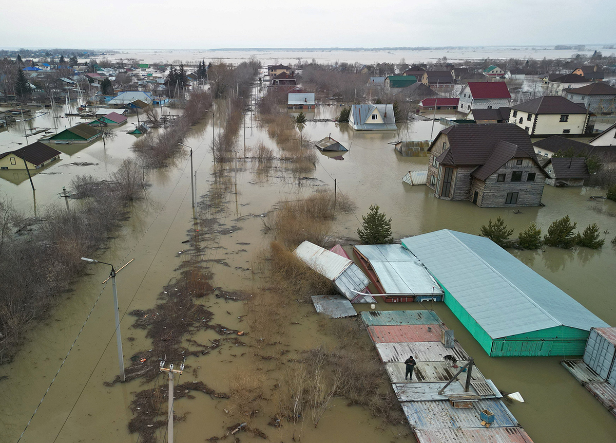 Казахстан Наводнение Таяние снега Петропавловск