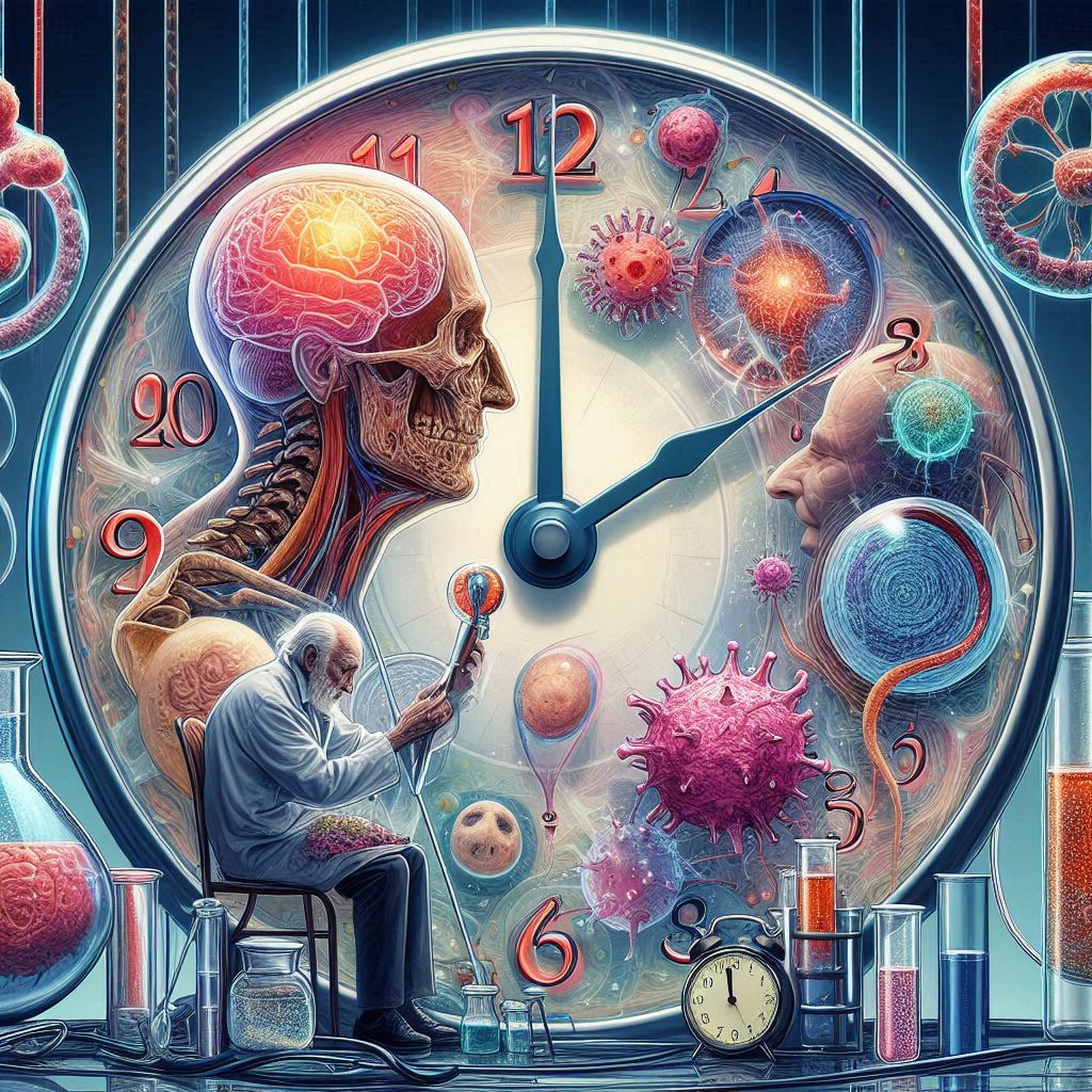 Часы старения: ученые научились определять на нем время и «останавливать» его. Изображение создано ИИ