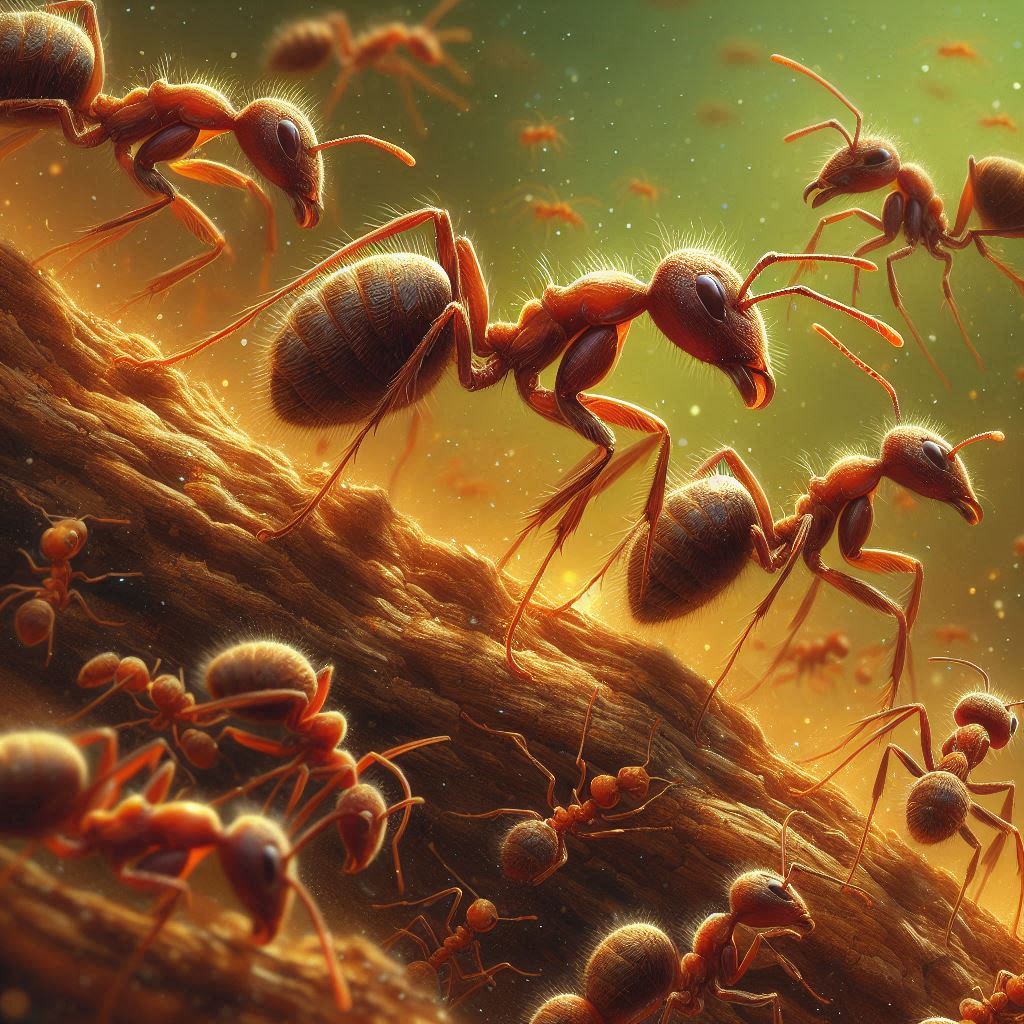 Муравьи ампутируют кавычку своему родственнику, чтобы спасти ему жизнь Изображение создано ИИ