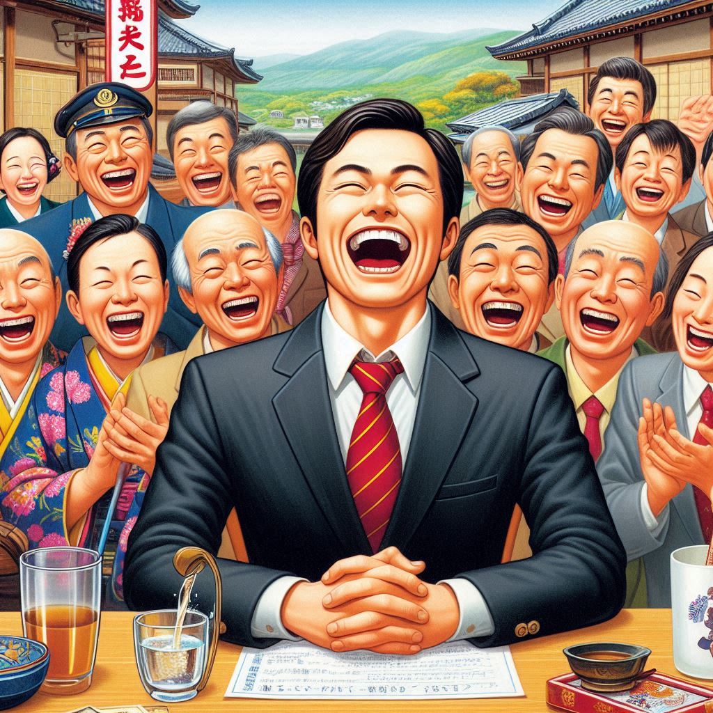 Японцев законодательно призывали смеяться хотя бы раз в день для укрепления здоровья Изображение создано ИИ