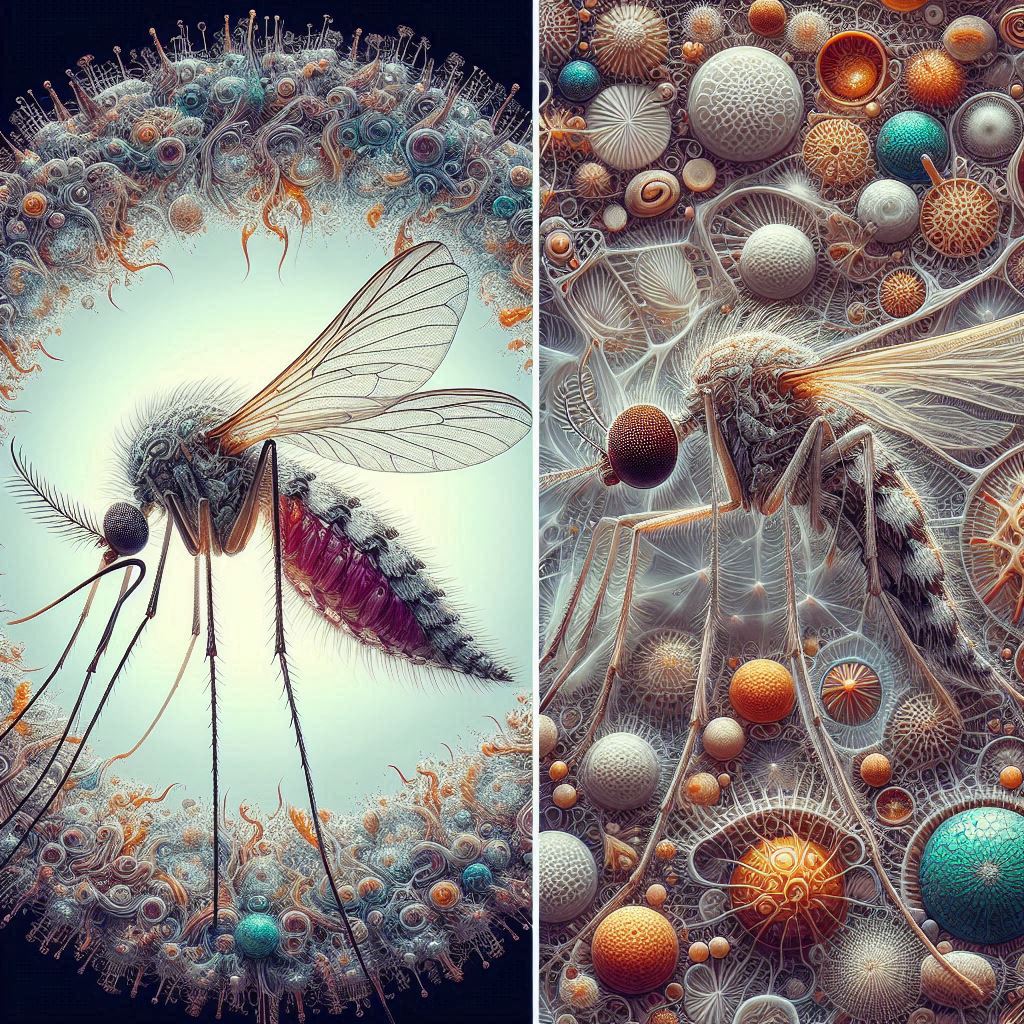 Лекарств нет, как и вакцины: чем и для кого опасна лихорадка Оропуш Комар Culex quinquefasciatus и мошка Culicoides paraensis. Изображение сгенерировано ИИ