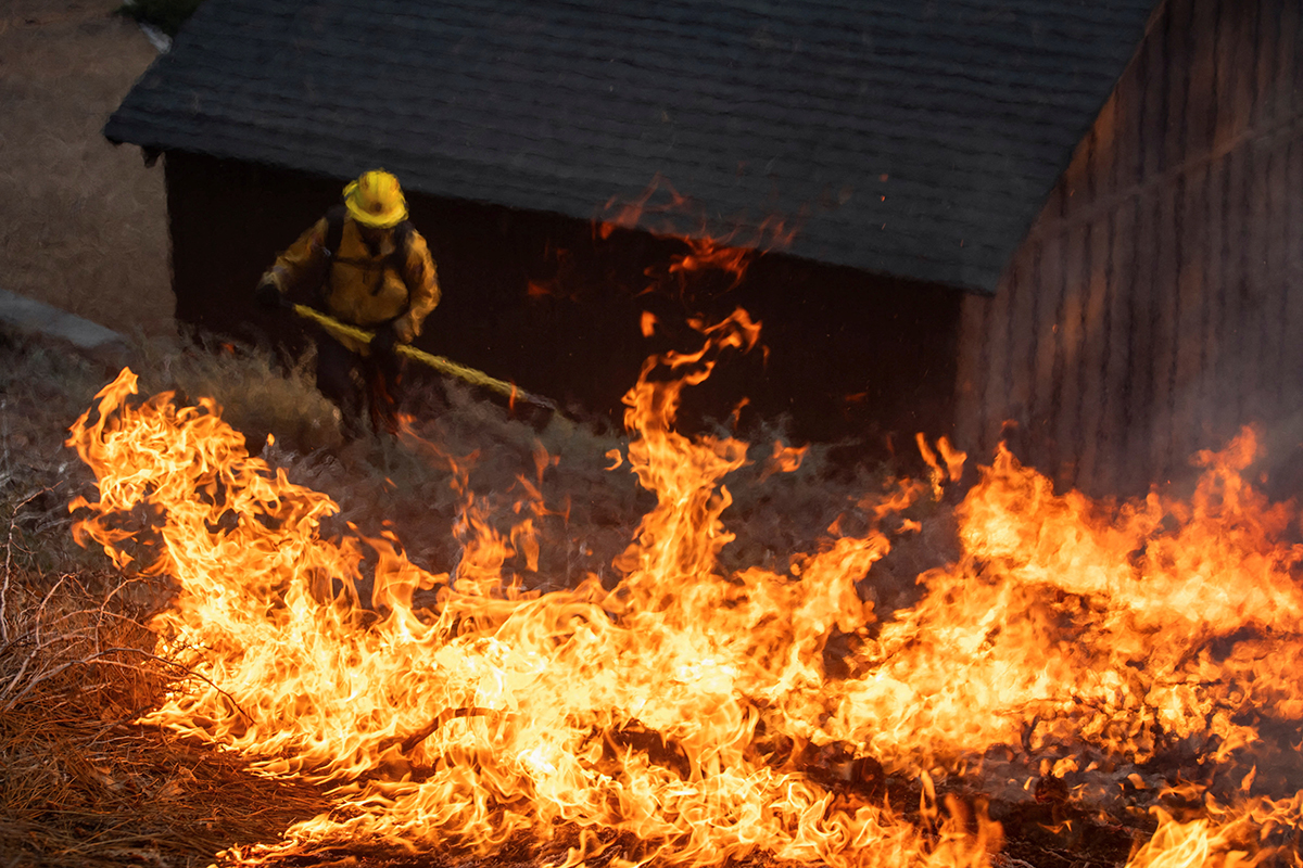 Екологічні проблеми Лос-Анджелес Лісові пожежі Airport Fire Bridge Fire Line Fire Фото