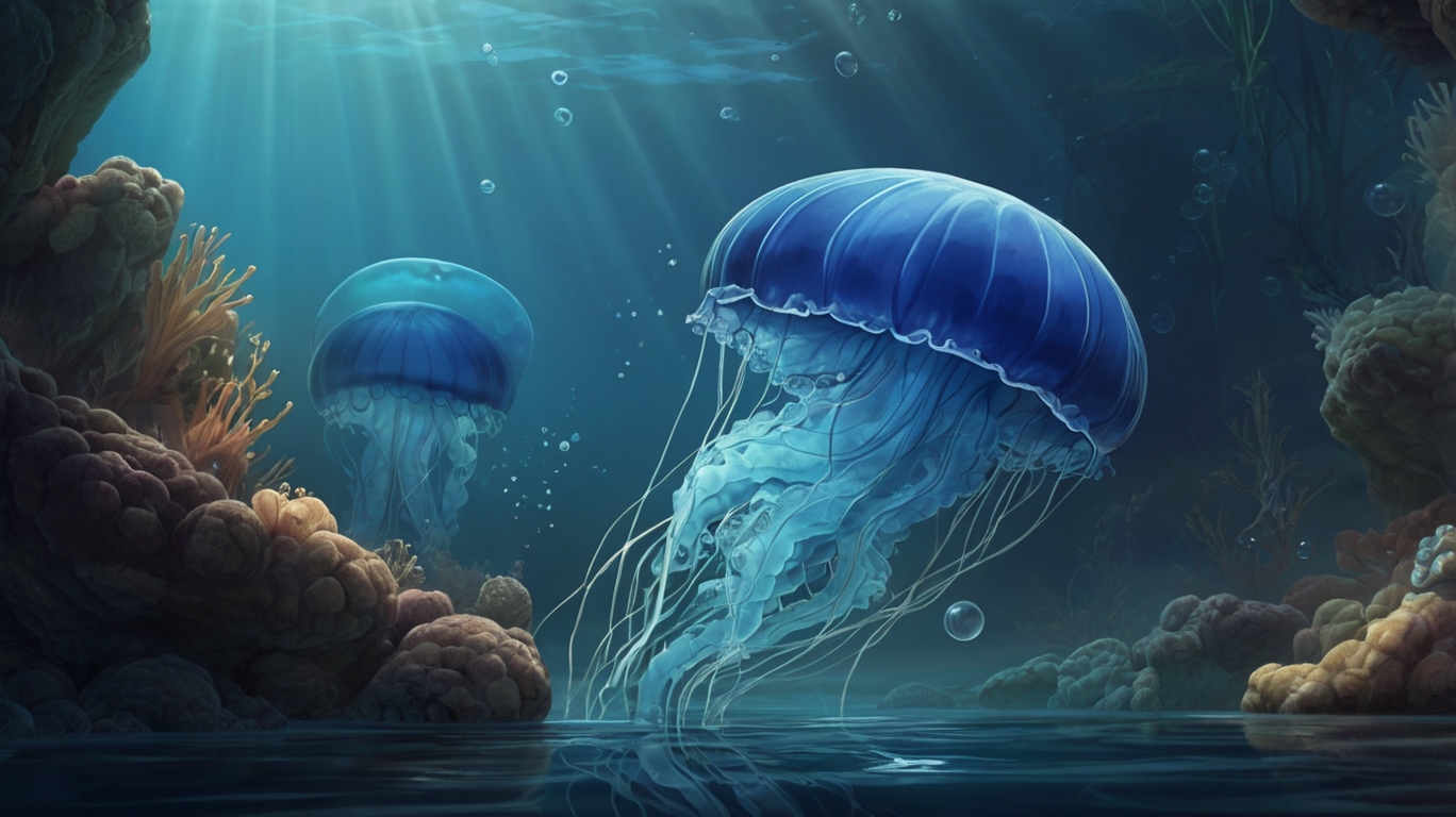 Состоят из воды на 95% и не имеют мозга, сердца или костей: чем интересны медузы и что следует делать при их укусе Изображение создано ИИ