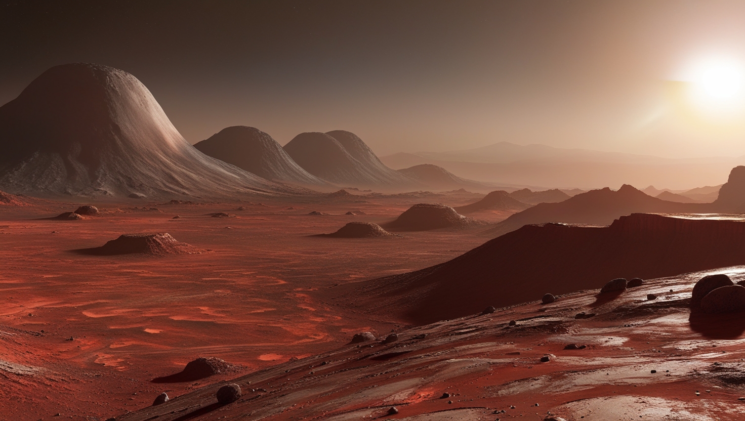Космическая радиация усложняет поиск жизни на Марсе Изображение сгенерировано ИИ