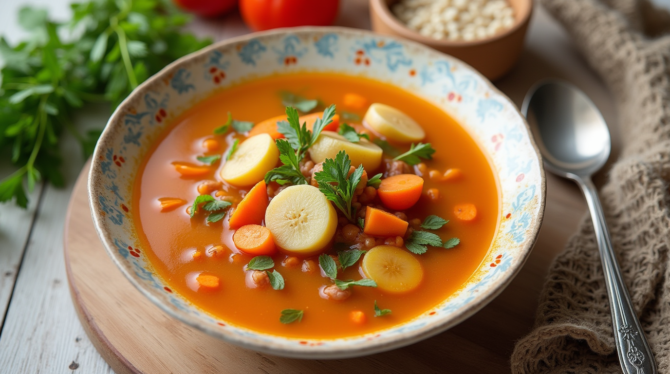 Суп из кролика с овощами: диетический рецепт вкусного первого блюда Изображение сгенерировано ИИ