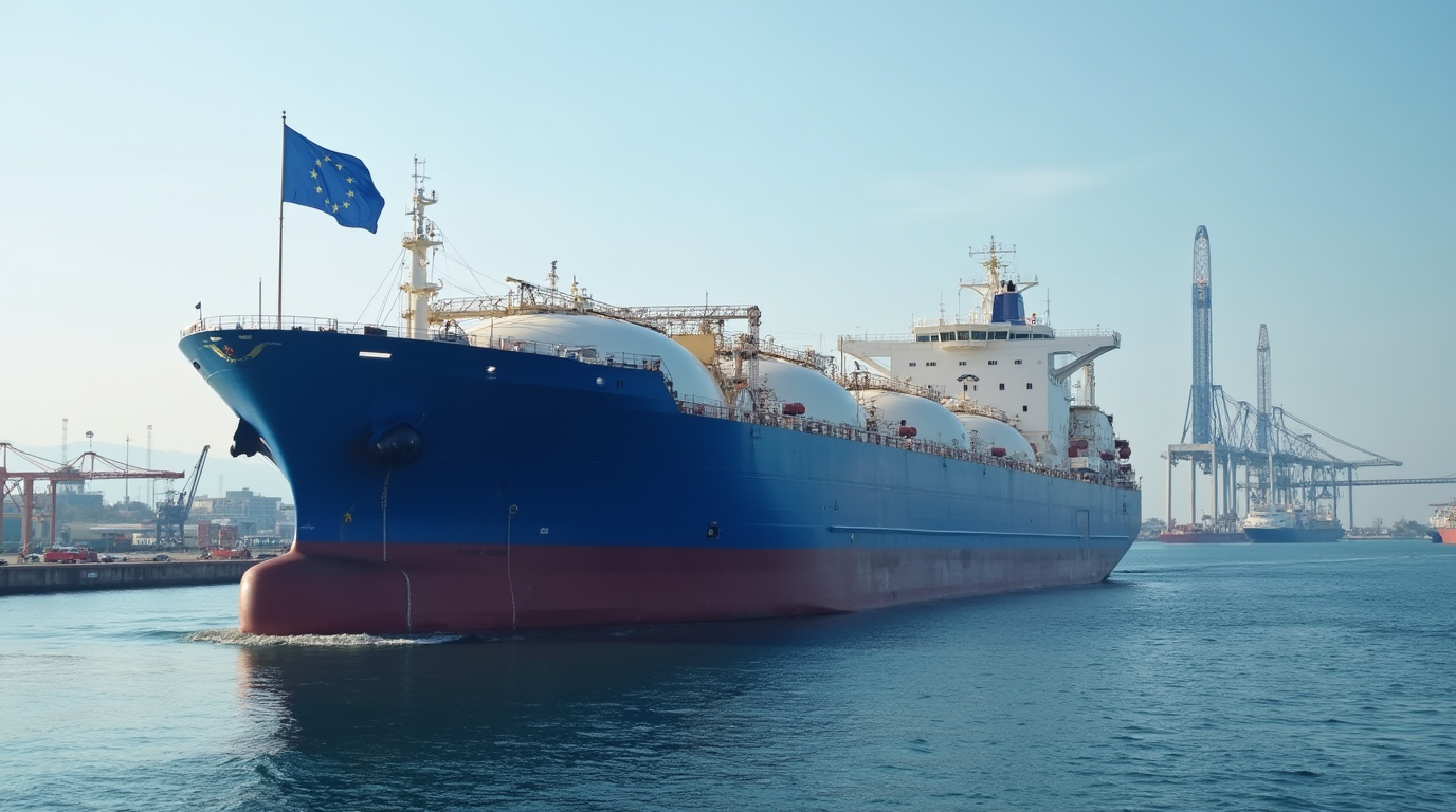 ЕС отложил запрет на импорт российского СПГ из-за переговоров с США и внутренних разногласий Изображение сгенерировано ИИ