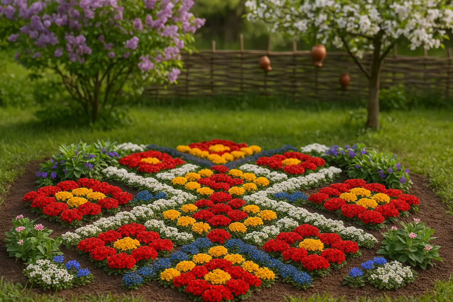 Украинский двор нового времени: как этно-мотивы в ландшафтном дизайне создают оазис национальной идентичности и красоты Изображение сгенерировано ИИ