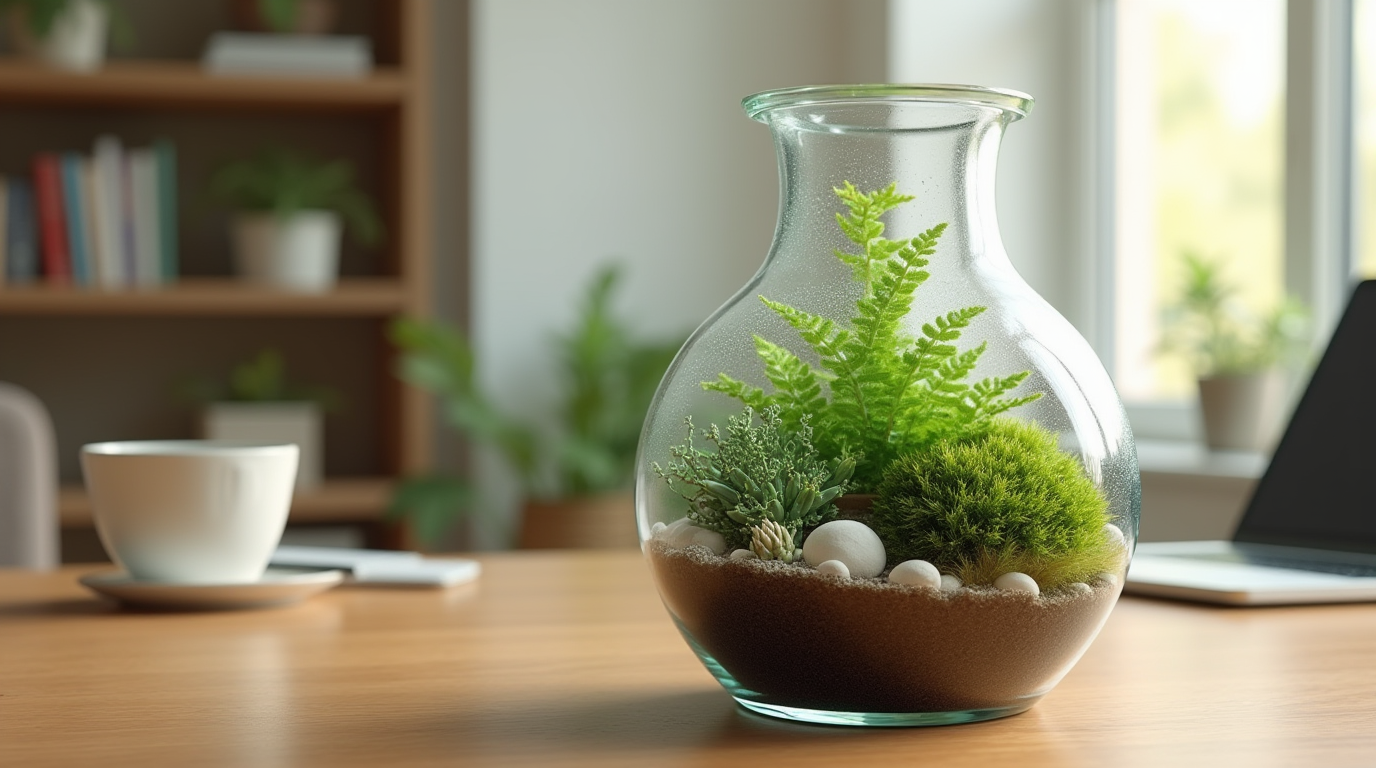 Сады под стеклом: оазис зеленый в домашнем пространстве Изображение сгенерировано ИИ