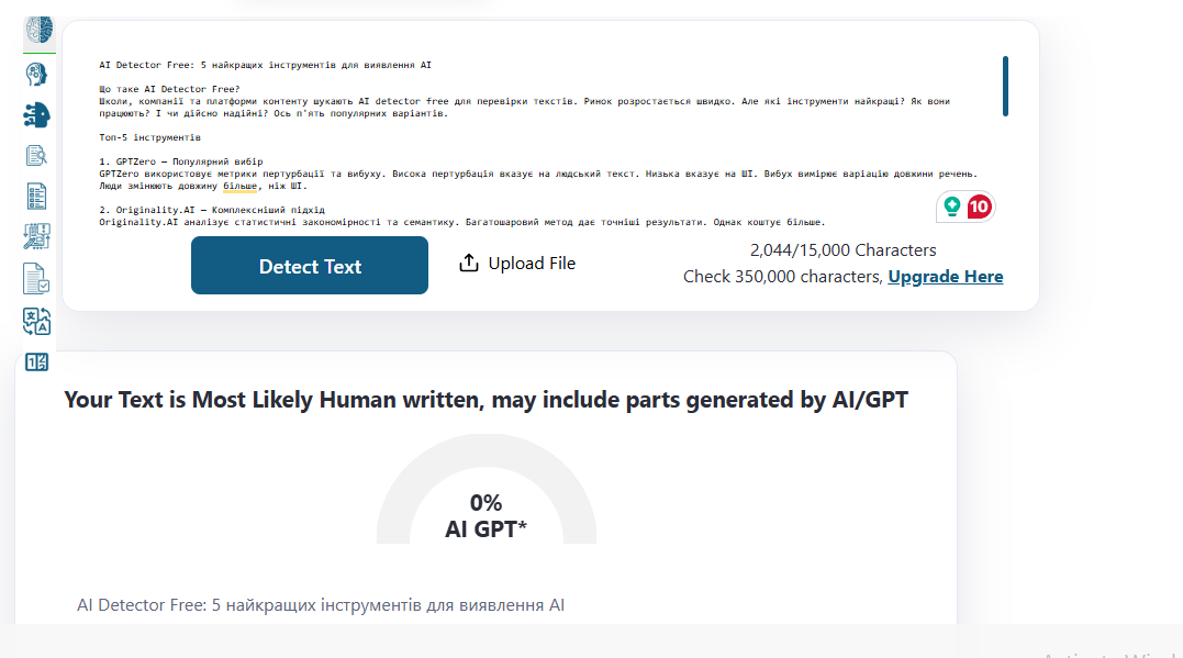 AI Detector Free: 5 найкращих інструментів для виявлення AI