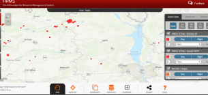 Розташування термоточок на карті НАСА. Дані за поточну добу 