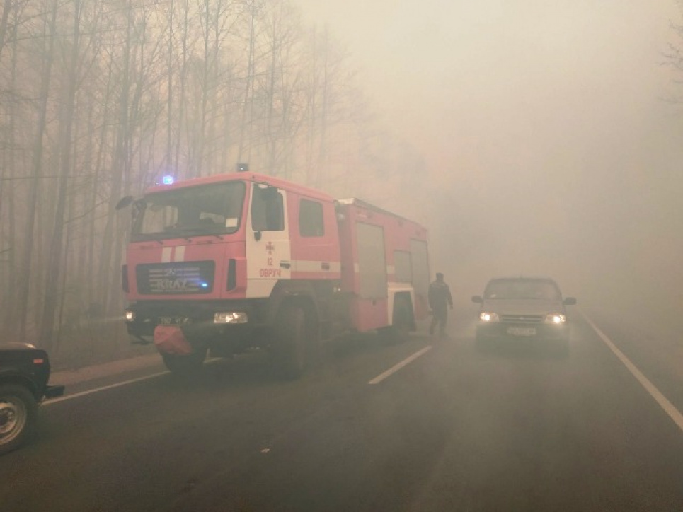 На Житомирщині триває гасіння лісової підстилки, рятувальники пильнують кордон з Білоруссю Фото: ДСНС