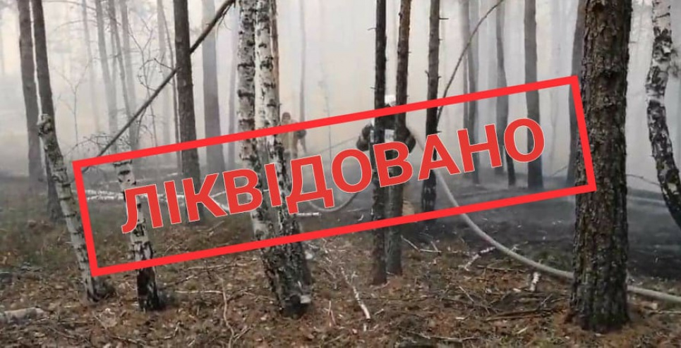 У Чорнобильській зоні ліквідували пожежу, яка сталася у неділю  Фото: facebook ДАЗВ