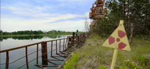 Кадр из фильма «Река Припять — самая большая радиоактивная река Чернобыльской зоны отчуждения»