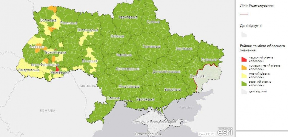 Київ не потрапив до помаранчевої карантинної зони
