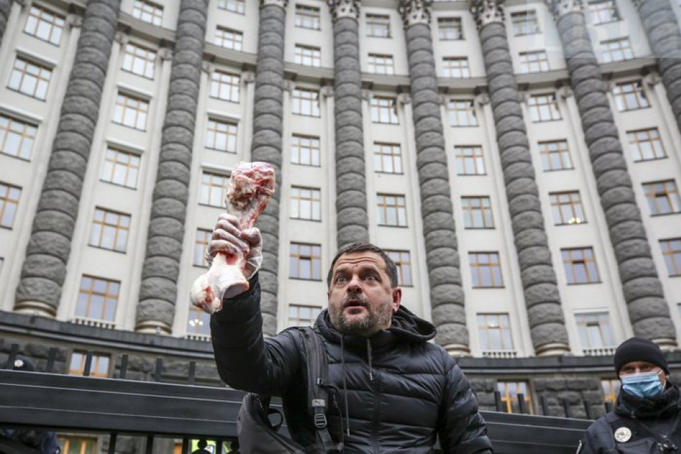 Под Кабмин принесли обглоданные кости: война за медбюджет Фото LB