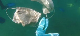 Використані медичні маски плавають у світовому океані 