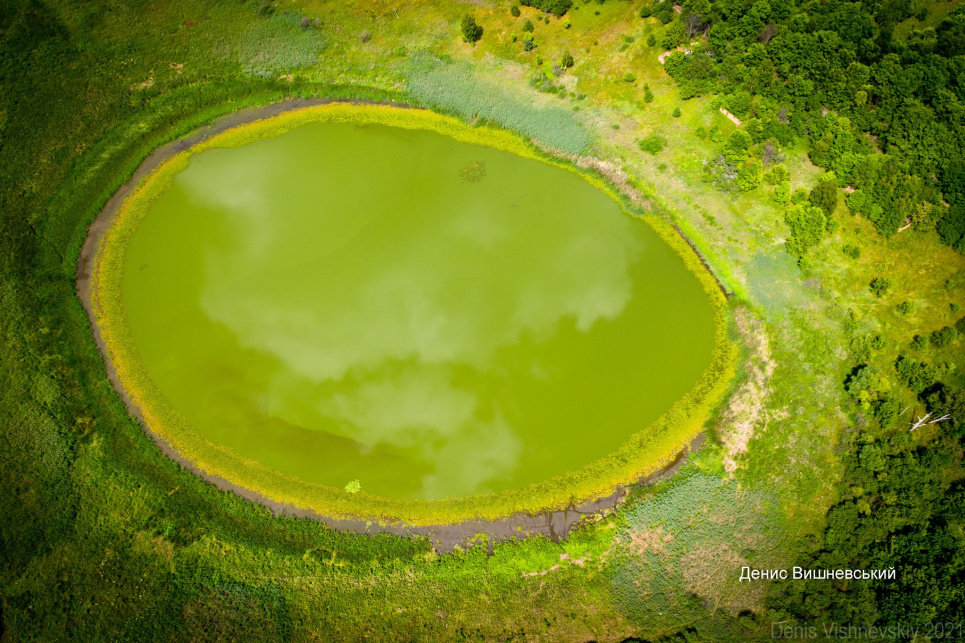 В Чорнобилі знайшли озеро дивовижної форми та кольору