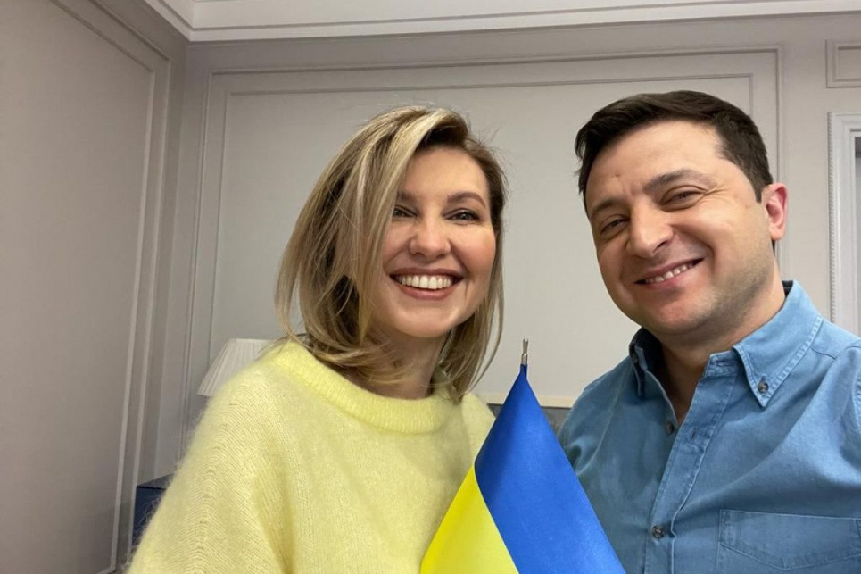 Зеленський запустив у соцмережах челендж до Дня єднання Володимир та Олена Зеленські