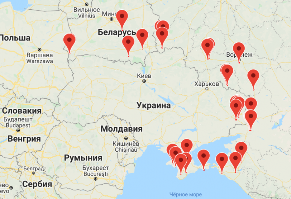 Столичные программисты создали онлайн-карту перемещения путинской армии Мапа вторгнення