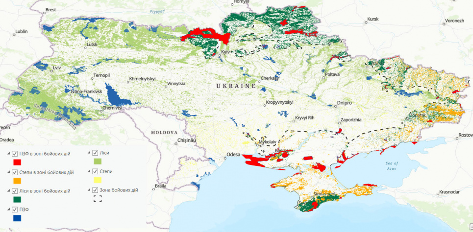 Майже половина найцінніших природних територій України охоплені війною