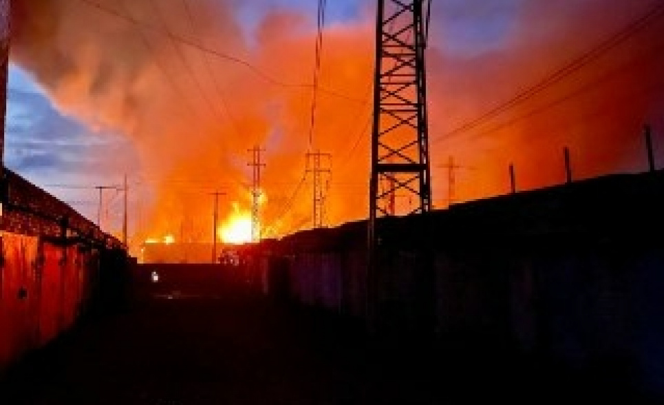 Фото пожежі електропідстанції, оприлюднене мером Львова, Андрієм Садовим