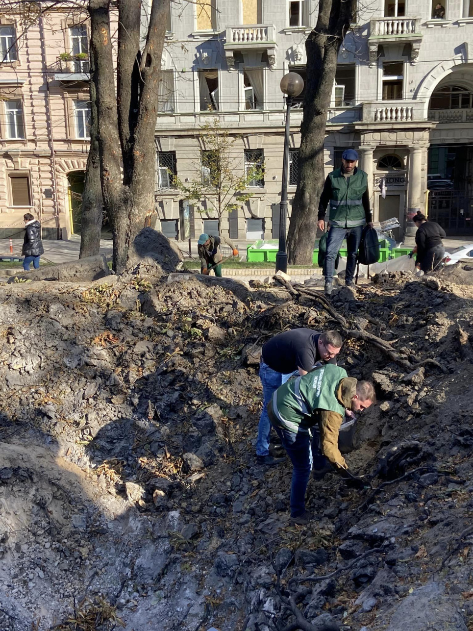 Ракетна атака в парку ім. Тараса Шевченка нанесла шкоди рослинному світу на 2 млн 250 тис. грн