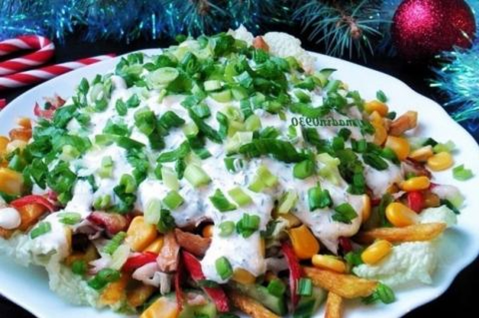 Салат на новий лад: зі смаженими крабовими паличками