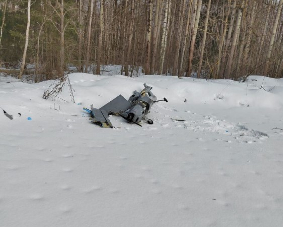 Уламки безпілотника, який упав у Підмосков'ї. 28 лютого 2023 року