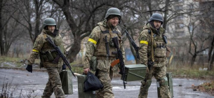 Українські військові у Бахмуті. 9 грудня 2022 року. Фото: Reuters