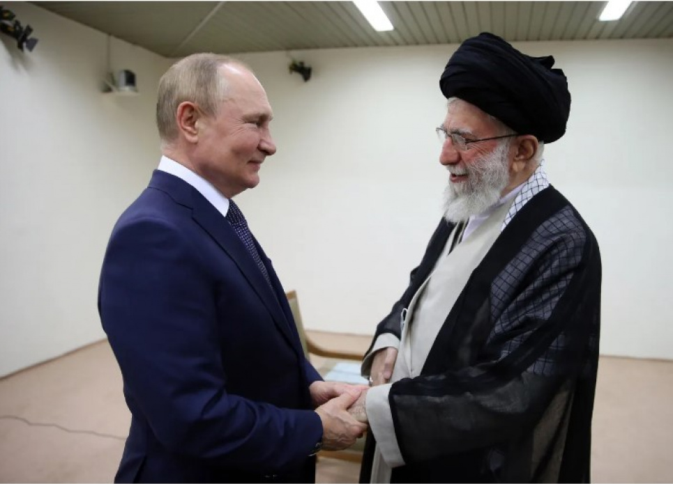 Два фундаменталісти: президент Путін і аятола Хаменеї, Тегеран, 2022 рік. Фото: EPA/SCANPIX/LETA