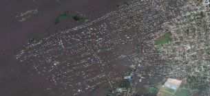 Затопленні Олешки. Вигляд із супутника. Afp photo / satellite image ©2023 Maxar Technologies