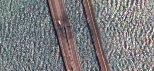 Фото Кримського моста з супутника. 17 липня 2023 р.