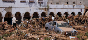 Завалені сміттям вулиці в Дерні, Лівія, 13 вересня 2023 року. Фото: Reuters