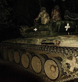 Танк T-72 у складі ЗСУ: напевно, «десь на півдні Запорізької області», приблизно 28 вересня.