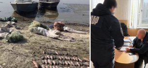 На Кіровоградщині четверо поліцейських ловили рибу сітками