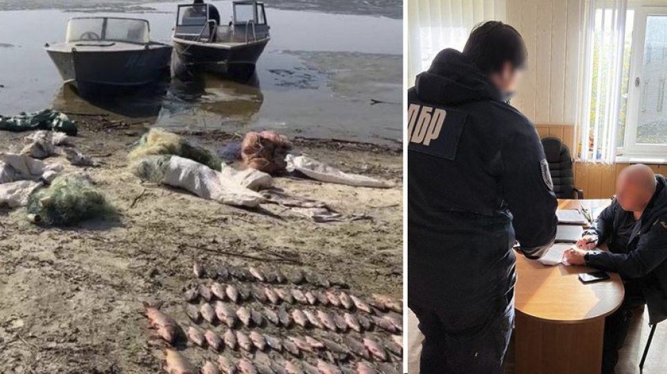 На Кіровоградщині четверо поліцейських ловили рибу сітками