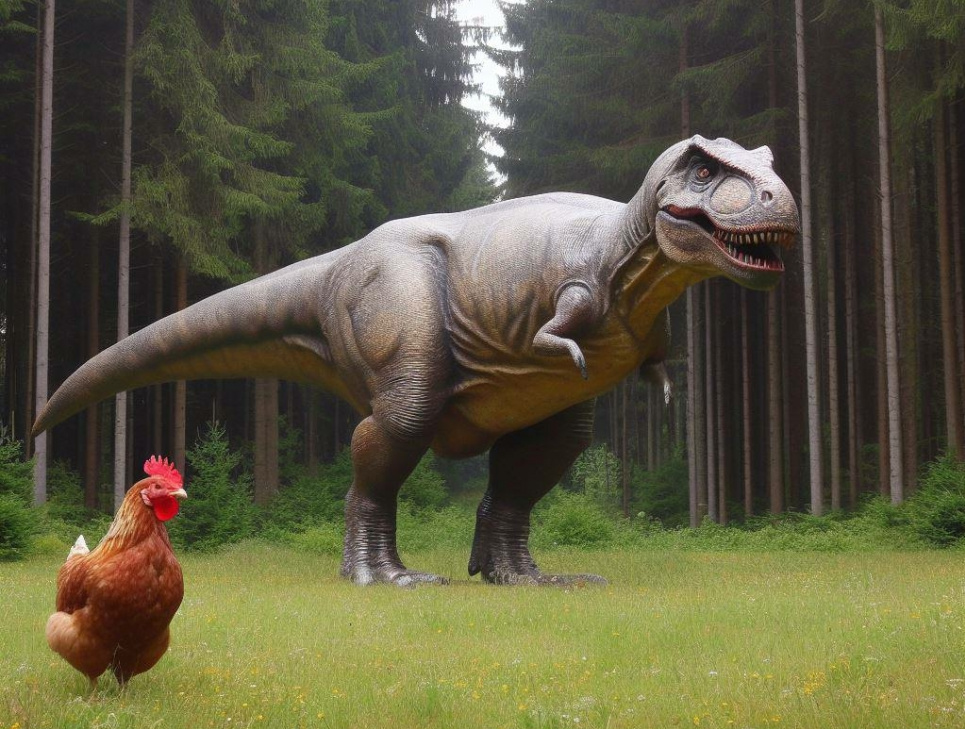Кури є найближчими родичами однієї з груп вимерлих динозаврів, яка називається тероподи. 