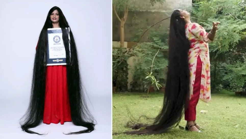 Смита Шривастава: самые длинные волосы в мире
Фото: Книга рекордов Гиннеса