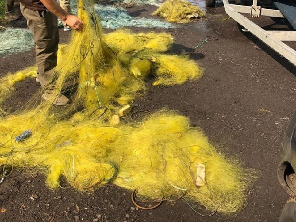 На Кременчуцькому водосховищі вилучено майже 3 км незаконних сіток На Кременчуцькому водосховищі вилучили незаконні сітки