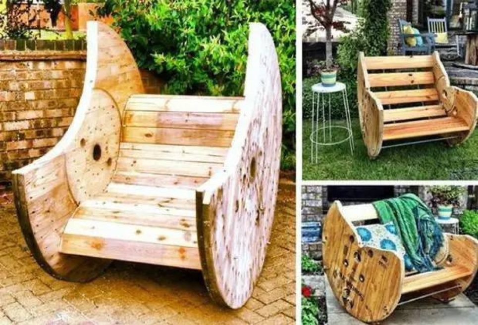 Друге життя для дерев'яних котушок: творчі проекти для дому та саду (ФОТО) Фото: Телеграм-канал «Дача. Сад та город»