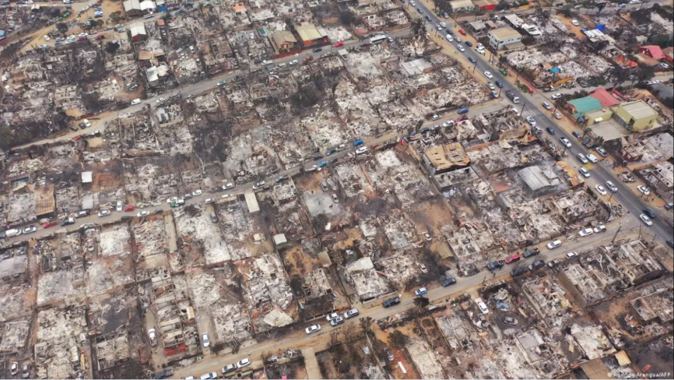 Последствия пожаров в Винья-дель-Мар. Фото: Rodrigo Arangua/AFP