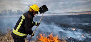 Детское баловство привели к масштабному пожару сухостоя в Одесской области
