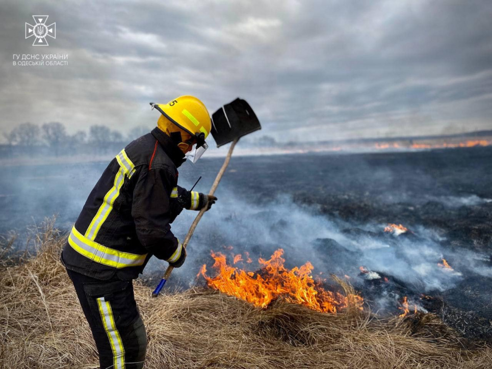 Детское баловство привели к масштабному пожару сухостоя в Одесской области