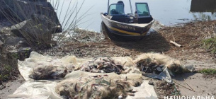 На Полтавщине у браконьера изъято 400 метров сетей с рыбой