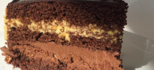 Невероятно воздушный торт с шоколадным и апельсиновым муссом